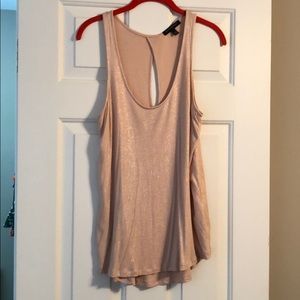 Shimmer light pink tank top